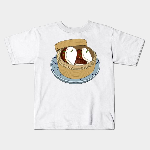 Yummy Pork Bun Kids T-Shirt by lamaisondulapino